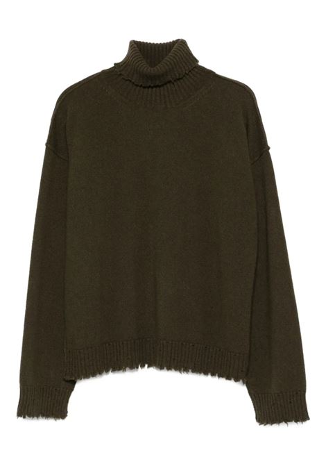 maglione collo alto donna verde militare UMA WANG | UK7154UW480